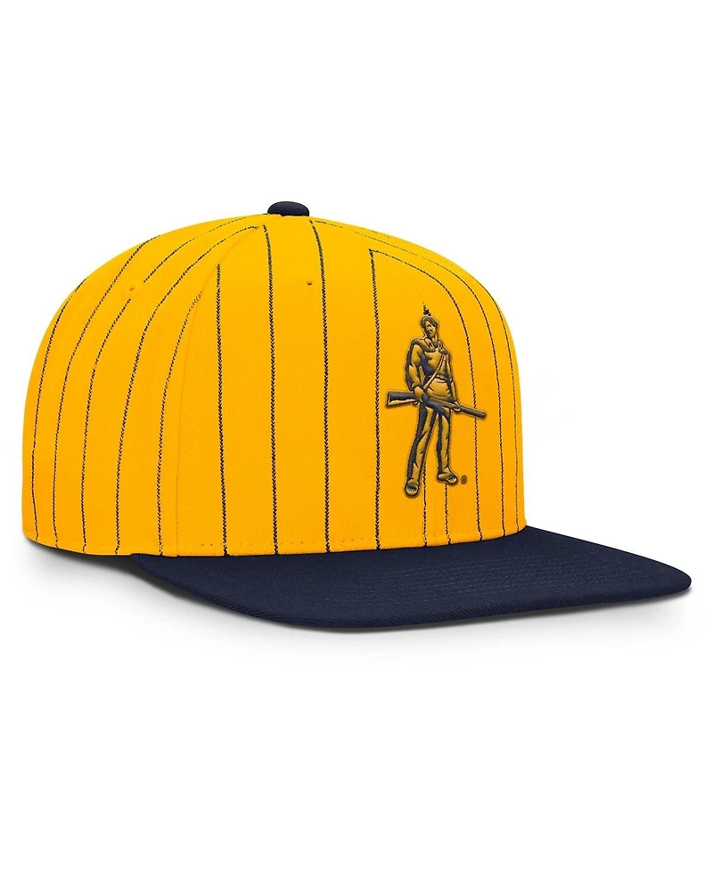 Nike Men's Gold West Virginia Mountaineers 2026 Primetime Pin Stripe 2-Tone Snapback Hat