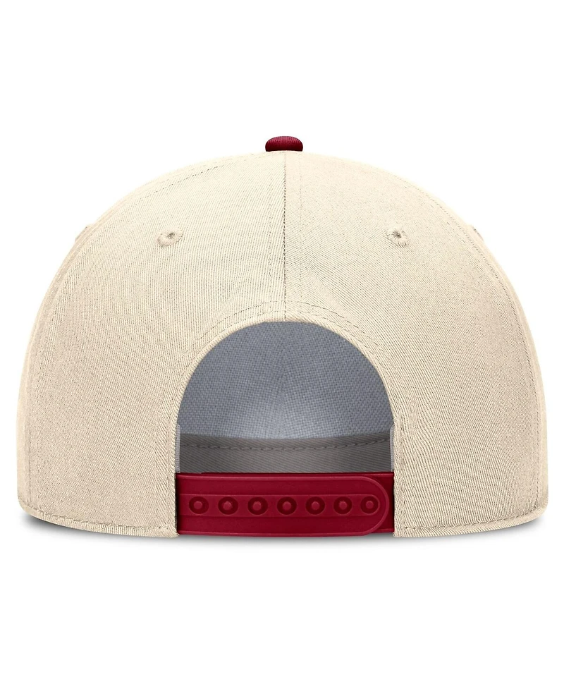 Nike Men's and Women's Natural Alabama Crimson Tide 2026 Primetime Natural 5-Panel Rope 2-Tone Rise Hat