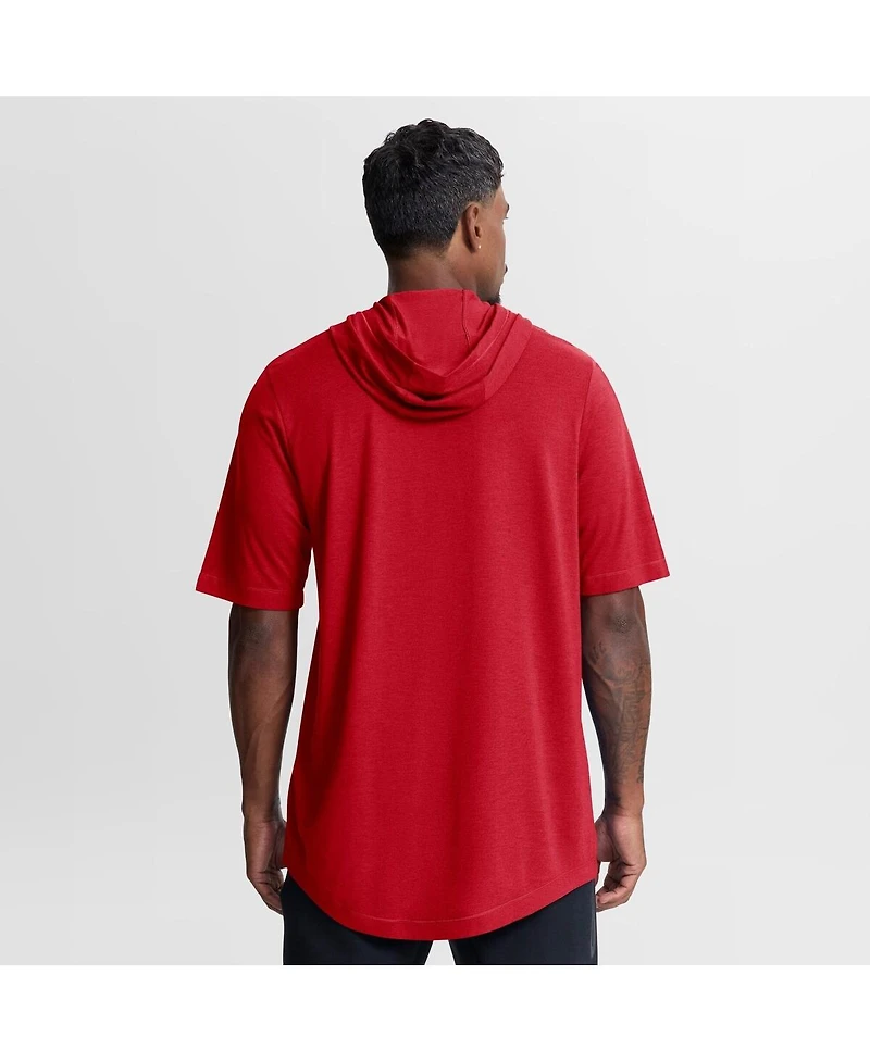 Nike Men's Red St. Louis Cardinals Arched Wordmark Tri-Blend Hooded T-Shirt