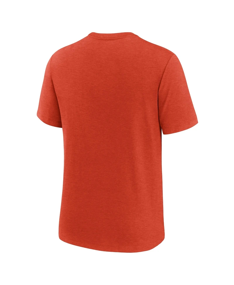 Nike Men's Orange Baltimore Orioles Tri-Blend Logo T-Shirt