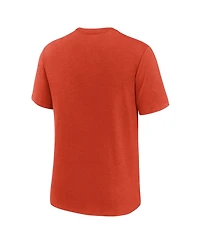 Nike Men's Orange Baltimore Orioles Tri-Blend Logo T-Shirt