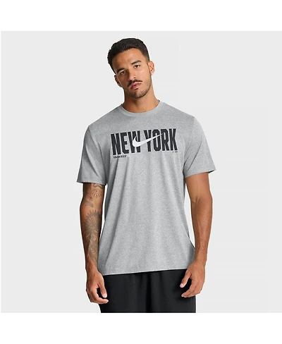 Nike Men's Heather Gray New York Yankees Swoosh Legend Dri-fit T-Shirt