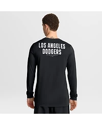 Nike Men's Black Los Angeles Dodgers 2-Hit Legend Dri-fit Long Sleeve T-Shirt