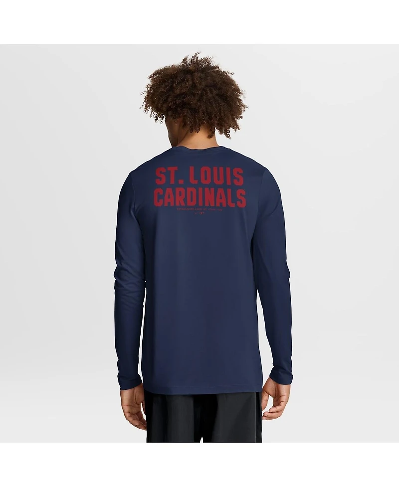Nike Men's Navy St. Louis Cardinals 2-Hit Legend Dri-fit Long Sleeve T-Shirt
