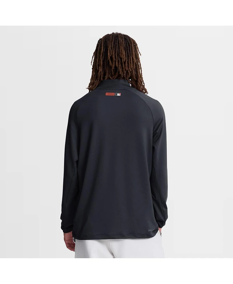 Nike Men's Navy Detroit Tigers Authentic Collection Dri-fit Raglan Half-Zip Pullover Sweatshirt