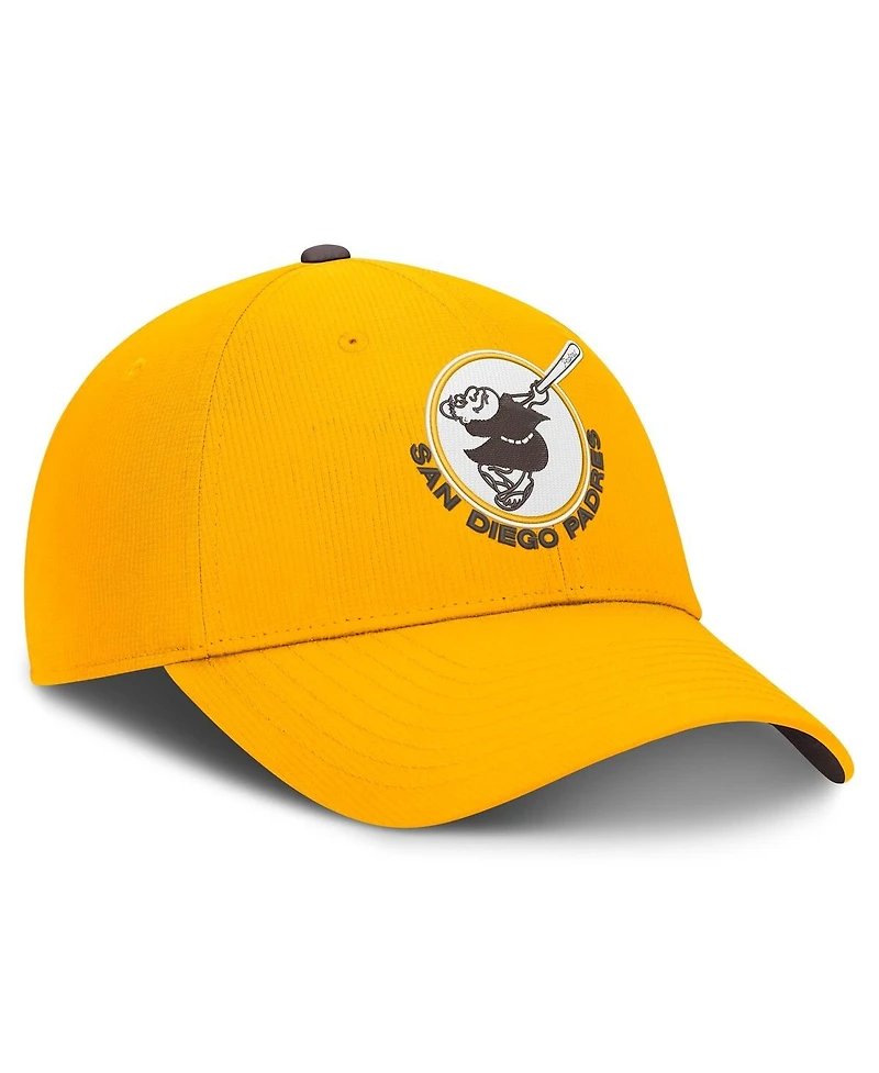 Nike Men's Gold San Diego Padres Cooperstown Club Dri-fit Adjustable Hat