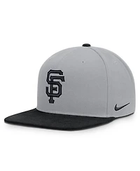 Nike Men's Gray/Black San Francisco Giants Primetime Pro Dri-fit Snapback Hat