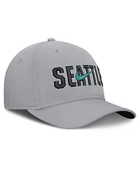 Nike Men's Gray Seattle Mariners Primetime Rise Dri-fit Flex Hat
