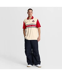 Nike Men's Natural/Scarlet Ohio State Buckeyes Vapor Primary Logo Dri-fit Polo Shirt