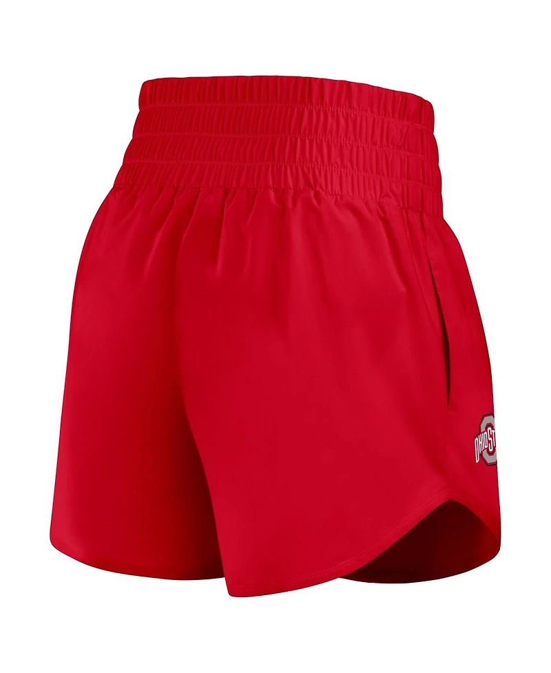 Nike Women's Scarlet Ohio State Buckeyes Performance One Dri-fit High-Rise Shorts