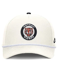 Nike Men's Cream Detroit Tigers Cooperstown Rise Adjustable Hat