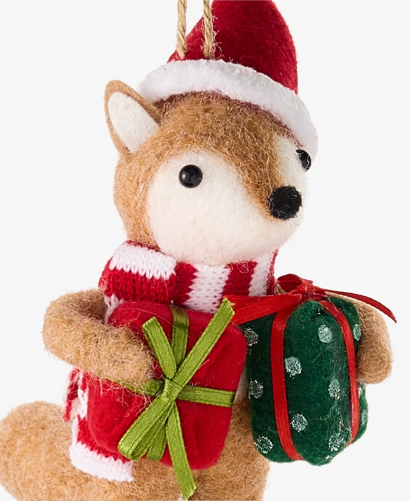 Holiday Lane Christmas Cheer Felt Fox Ornament, Macy's Exclusive