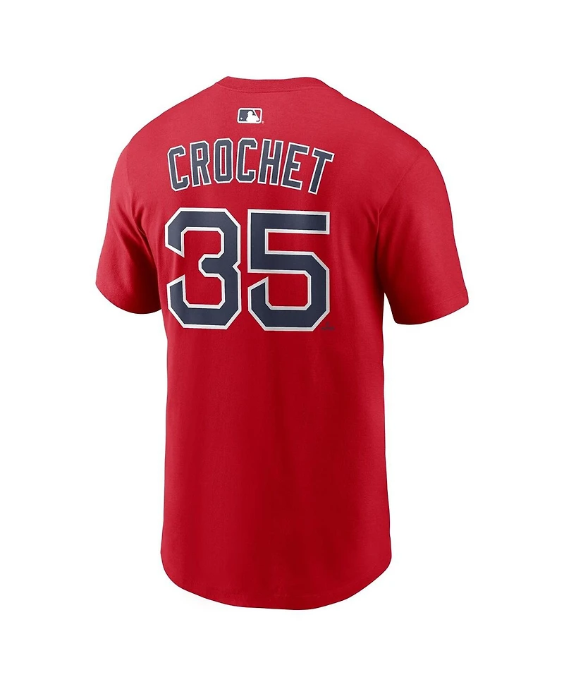 Nike Men's Garrett Crochet Red Boston Sox Name and Number T-Shirt