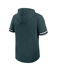 Fanatics Men's Midnight Green Philadelphia Eagles Optimal Play Short Sleeve Hooded T-Shirt