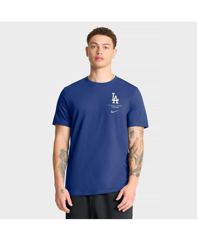 Nike Men's Royal Los Angeles Dodgers Primetime 2-Hit T-Shirt