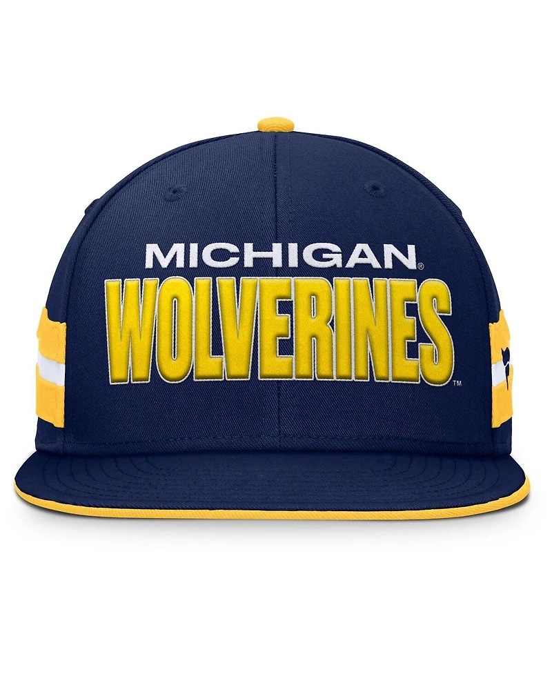 Fanatics Men's Navy Michigan Wolverines Pick Off Fitted Hat