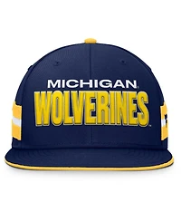 Fanatics Men's Navy Michigan Wolverines Pick Off Fitted Hat
