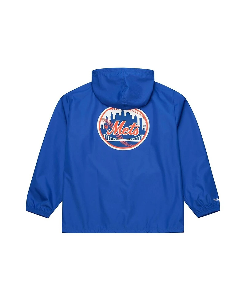 Mitchell & Ness Men's Royal New York Mets Full-Snap Hooded Coaches Jacket