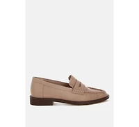 London Rag Women's Fhalko Penny Strap Low Block Heel Loafers