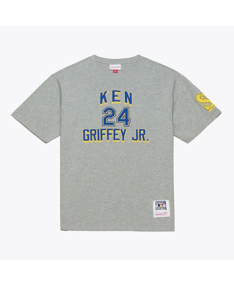 Mitchell & Ness Men's Ken Griffey Jr. Gray Seattle Mariners Player Collection Premium T-Shirt