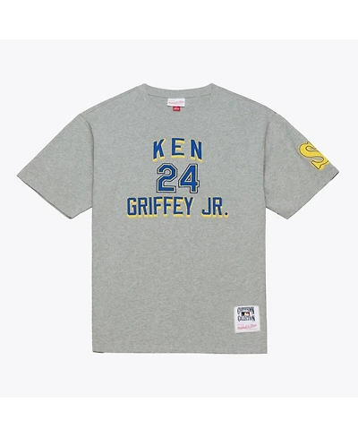 Mitchell & Ness Men's Ken Griffey Jr. Gray Seattle Mariners Player Collection Premium T-Shirt