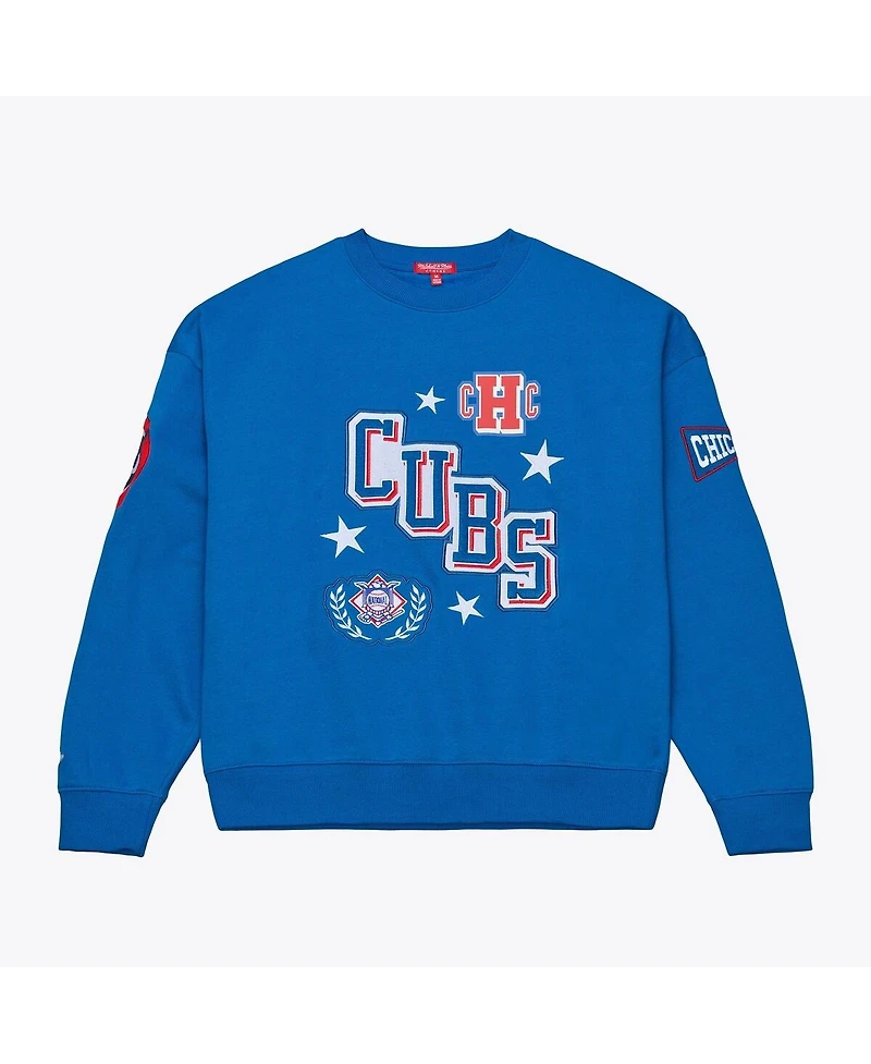 Mitchell & Ness Women's Royal Chicago Cubs Pep Rally Sweatshirt