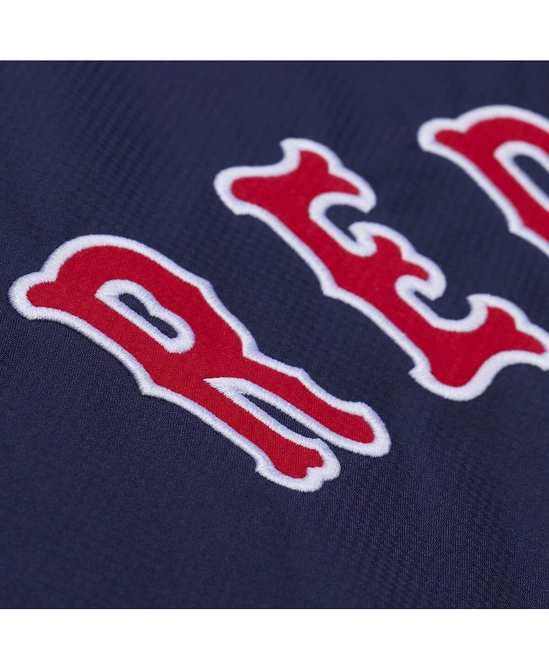 Mitchell & Ness Men's Navy Boston Red Sox Full-Snap Hooded Coaches Jacket