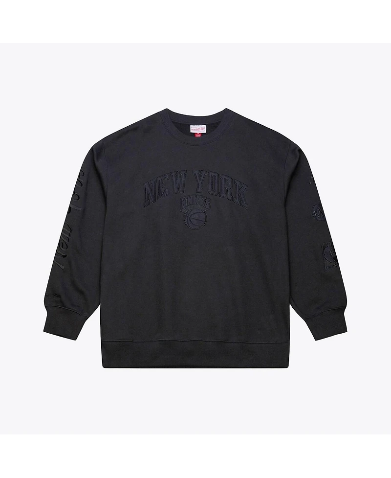 Mitchell & Ness Men's Black New York Knicks Phantom Fleece Sweatshirt