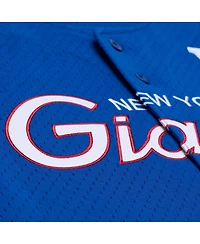 Mitchell & Ness Men's Royal New York Giants Head Coach Mesh Full-Button Fashion Jersey