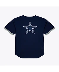 Mitchell & Ness Men's Navy Dallas Cowboys Head Coach Mesh Full-Button Fashion Jersey