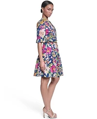 Karl Lagerfeld Paris Petite Collared Button-Down Dress