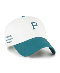 '47 Brand Men's White/Teal Pittsburgh Pirates Contemporary Tonal Clean Up Adjustable Hat
