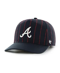 '47 Brand Men's x Rawlings Navy Atlanta Braves Pinstripe Hitch Adjustable Hat