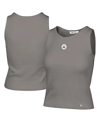 '47 Brand Women's Gray Boston Celtics Cropped Skyhook Baby Rib Tank Top