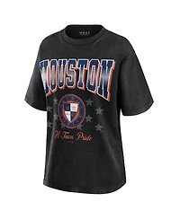 Wear by Erin Andrews Women's Black Houston Astros Oversized Boyfriend T-Shirt