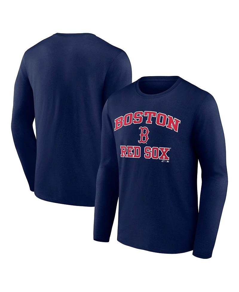Logo Athletic Men's Navy Boston Red Sox Heart Soul Long Sleeve T-Shirt