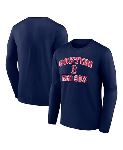 Logo Athletic Men's Navy Boston Red Sox Heart Soul Long Sleeve T-Shirt