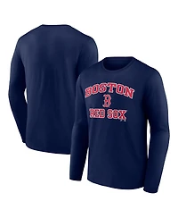 Logo Athletic Men's Navy Boston Red Sox Heart Soul Long Sleeve T-Shirt