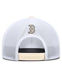 Nike Men's Natural/White Boston Red Sox Rise Dri-fit Trucker Adjustable Hat