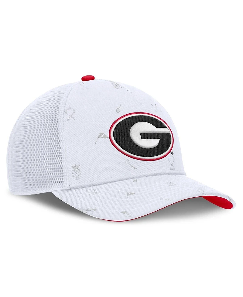 Nike Men's White Georgia Bulldogs Country Club Golfin' Rise Trucker Adjustable Hat