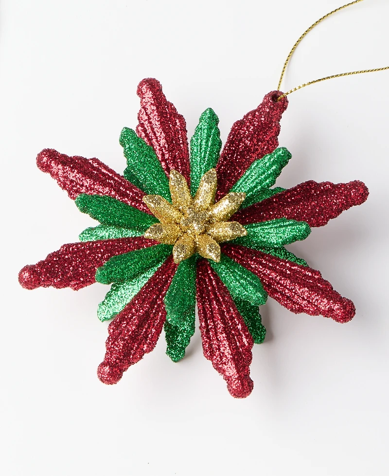 Holiday Lane Christmas Glitters Gold-Tone Starburst Snowflake Ornament, Exclusively at Macy's