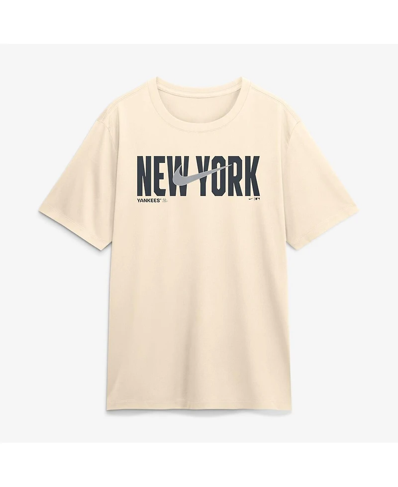 Nike Men's Cream New York Yankees Swoosh Legend Dri-fit T-Shirt