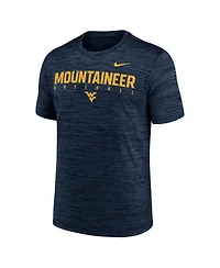 Nike Men's Navy West Virginia Mountaineers Dugout Velocity Dri-fit T-Shirt