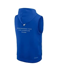 Nike Men's Royal Los Angeles Rams Sideline Standard Issue Dri-fit Sleeveless Hoodie