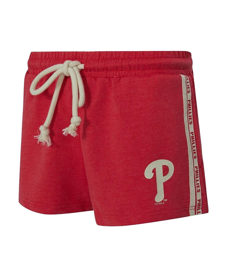 Concepts Sport Women's Red Philadelphia Phillies Birch French Terry Shorts