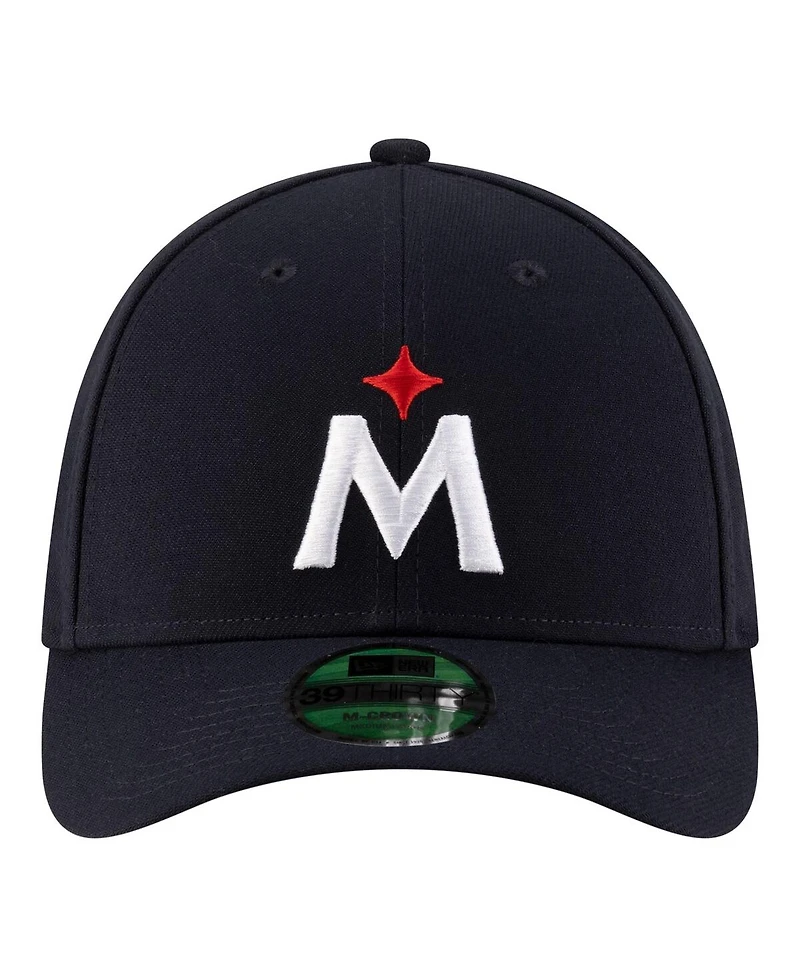 New Era Men's Navy Minnesota Twins Player Replica 39THIRTY M-Crown Flex Hat