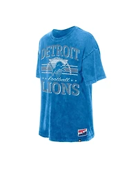 New Era Women's Blue Detroit Lions Throwback Oversized T-Shirt
