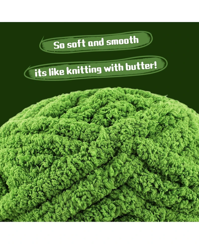 Gnuadz Chunky Chenille Yarn for Hand Knitting Crocheting