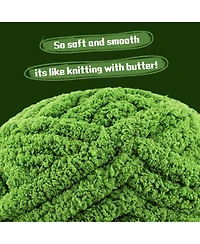 Gnuadz Chunky Chenille Yarn for Hand Knitting Crocheting