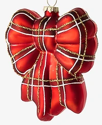 Holiday Lane Cozy Cabin Plaid Bow Ornament, Macy's Exclusive